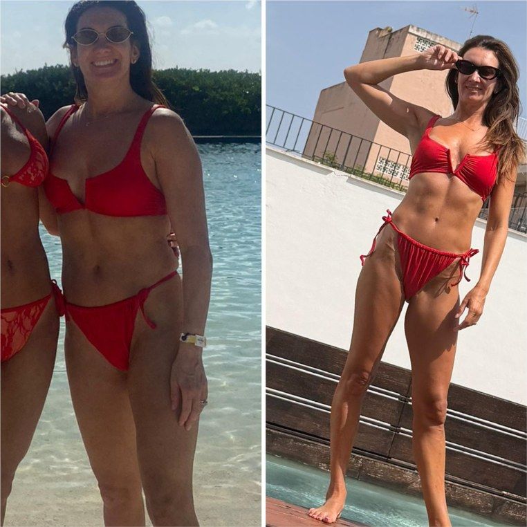 Claudia before and after her 12 week transformation